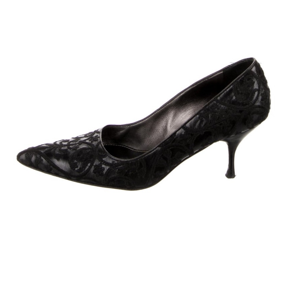 Prada Black Lace Heels